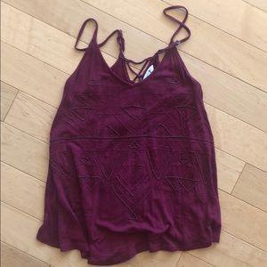 Flowy Maroon Tank Top